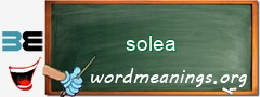 WordMeaning blackboard for solea